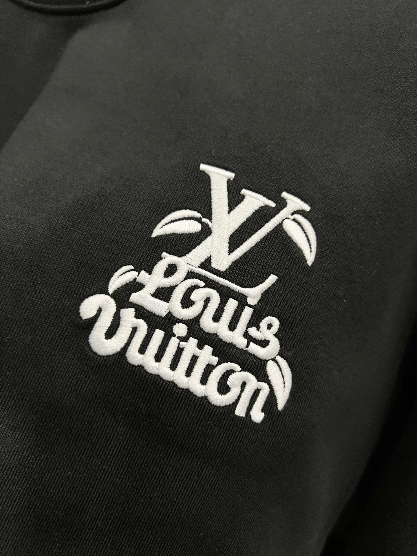🅿️290 1v Louis* 2025 autumn and winter new style, customized 430g double yarn fabric, round neck long-sleeved sweatshirt, colorful three-dimensional towel embroidery design, high-end version! The same loose version for men and women S M L XL XXL five sizes color black white